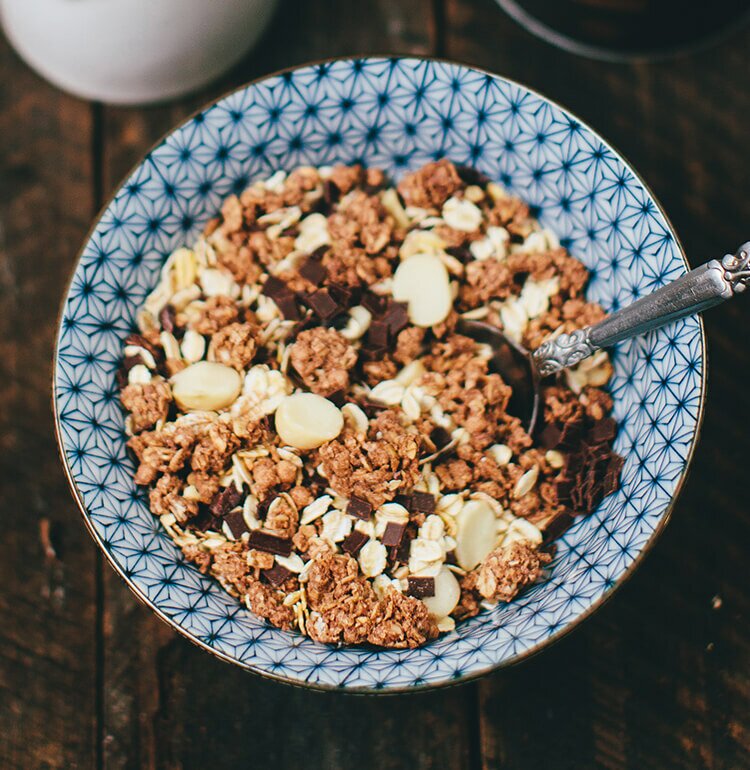 Kakaosplitter Nuss-Müsli für die Riegel