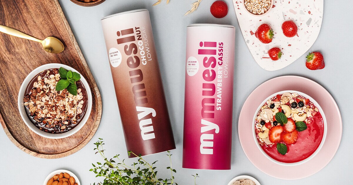 Low Sugar Bundle mit Schoko und Erdbeer Muesli