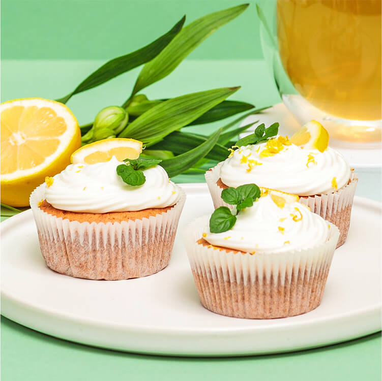 Zitronen Cupcakes mit Roi Lemon Rooibostee