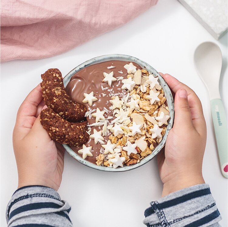 Schokopudding mit Bio-Müsli