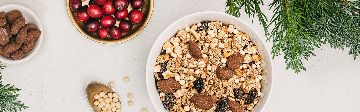 Nuernberg Weihnachtsmuesli mit Tannen Deko