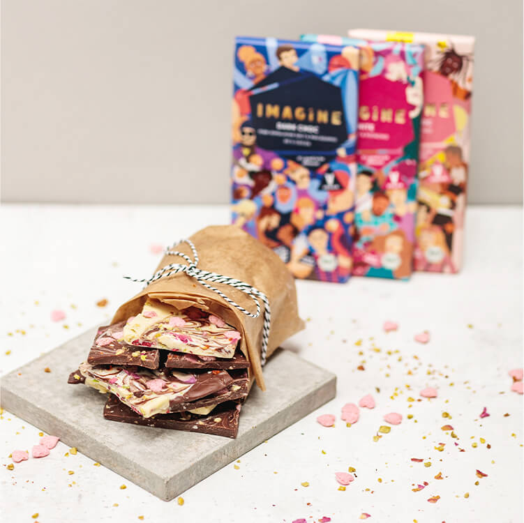 Bruchschokolade aus Imagine Chocolate