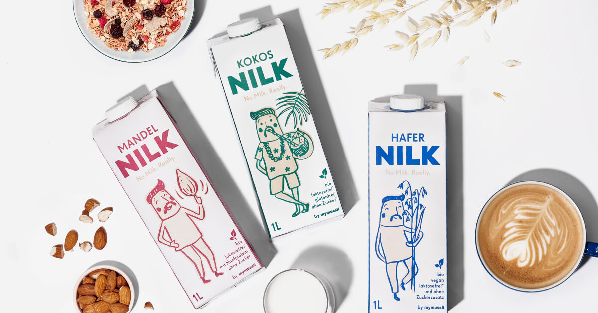 Vegane und laktosefreie Nilk.