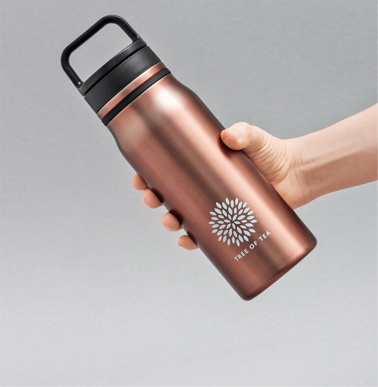 24h kalter, 12h heißer Teegenuss mit der Thermo Bottle 2go aus Edelstahl.