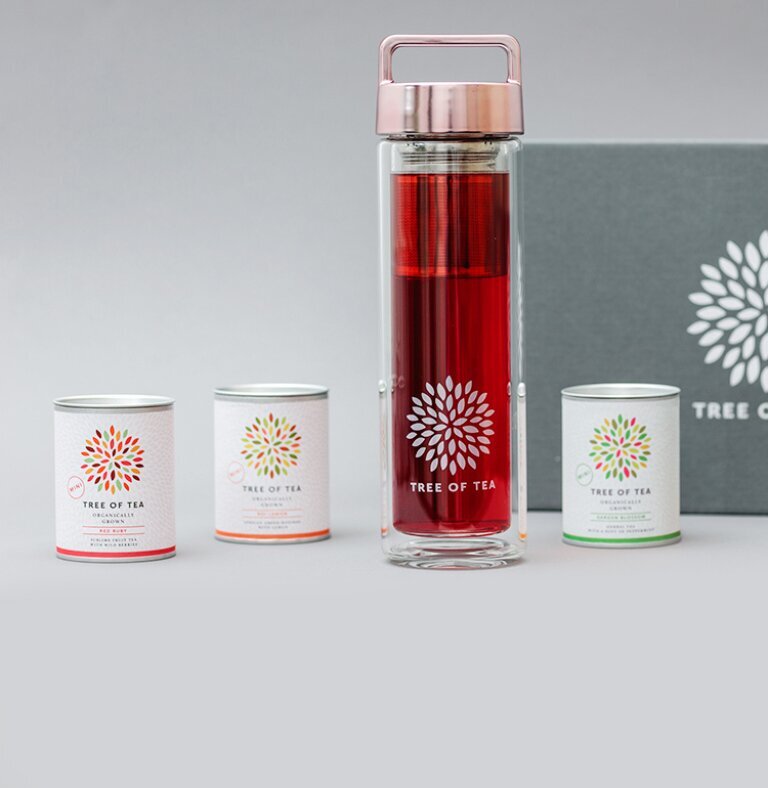 3 leckere Blatttees im Set mit der 2go Bottle