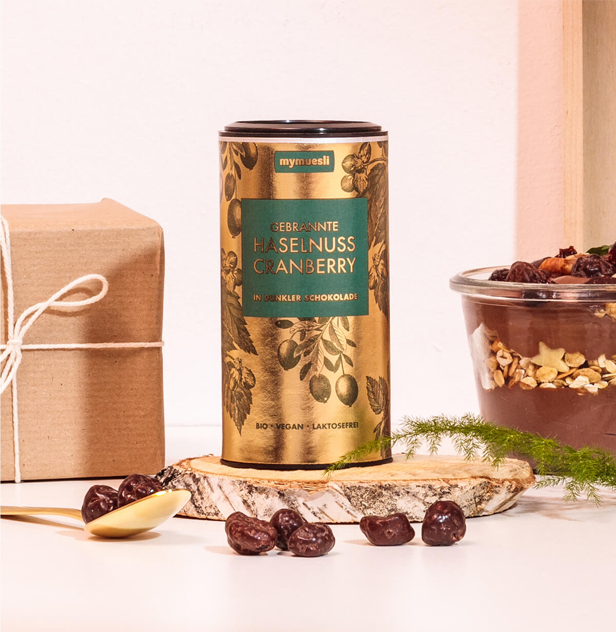 Gebrannte Haselnuss Cranberry Chocs