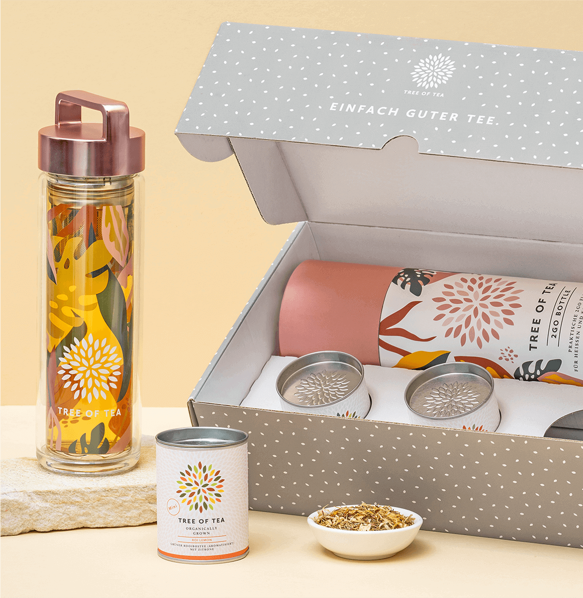 Tree of Tea Summer Tea2go Set mit drei leckeren Mini Tee Sorten