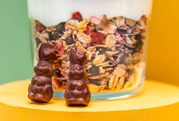 Vegane Schokoladen Osterhasen zum Naschen