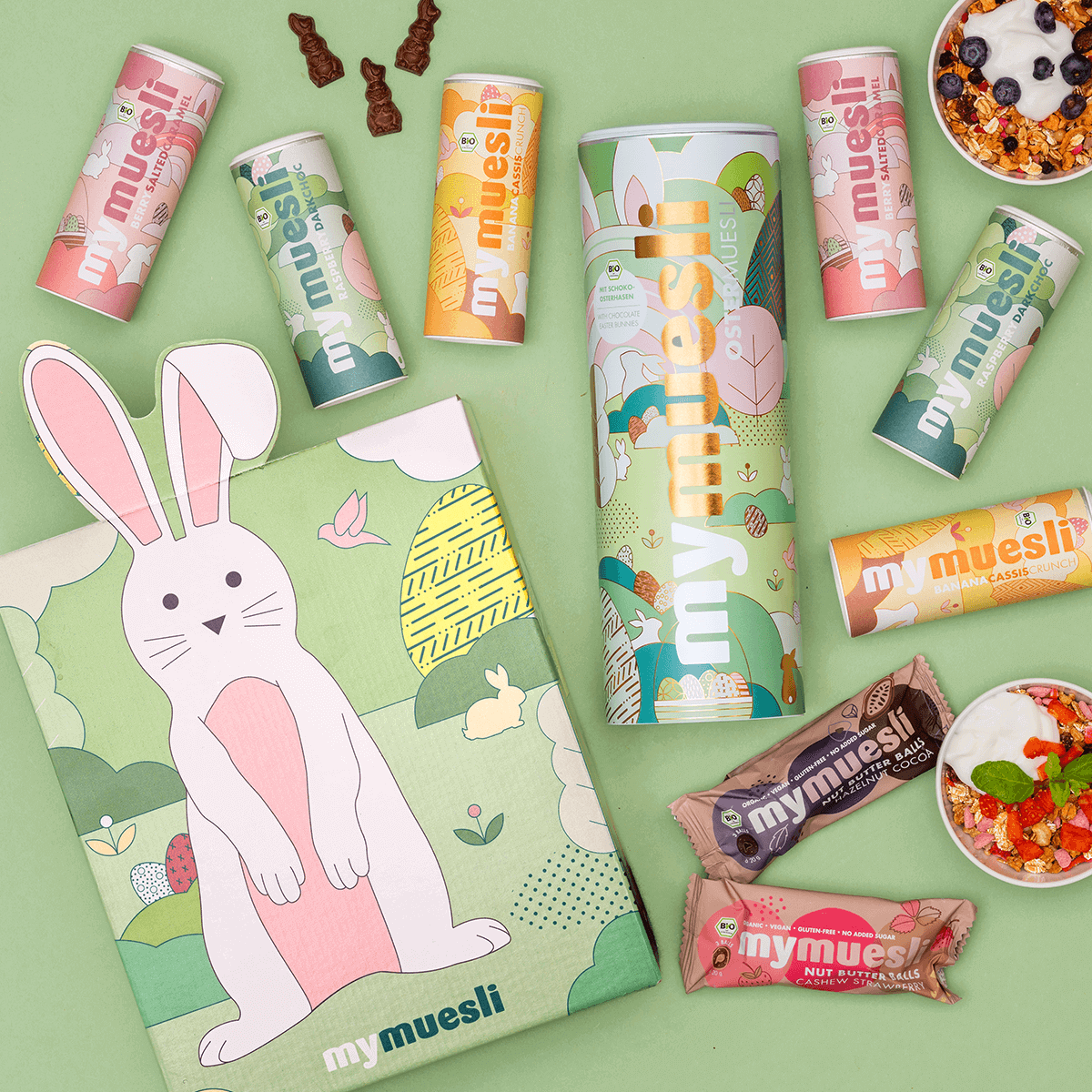 mymuesli Osternest in der Osterhasen Geschenkbox