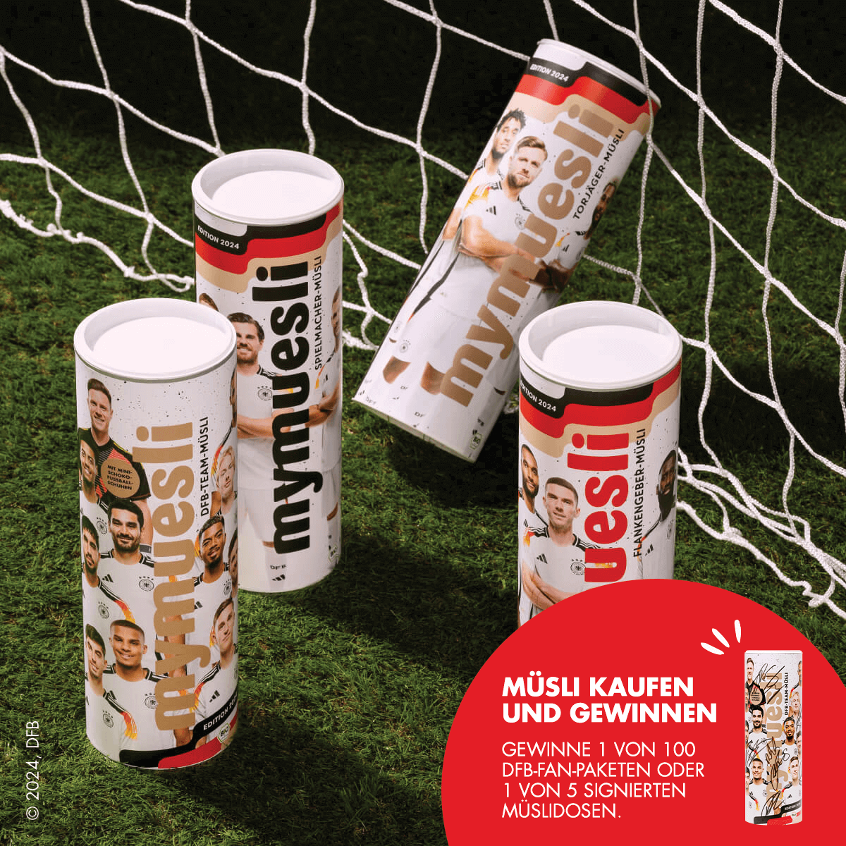 mymuesli DFB Probierpaket mit 4 DFB Team Müslis
