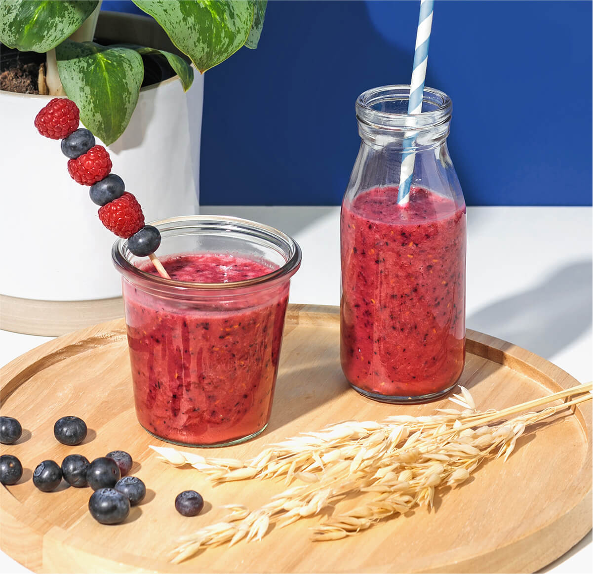 Beeren Smoothie mit Hafer Nilk