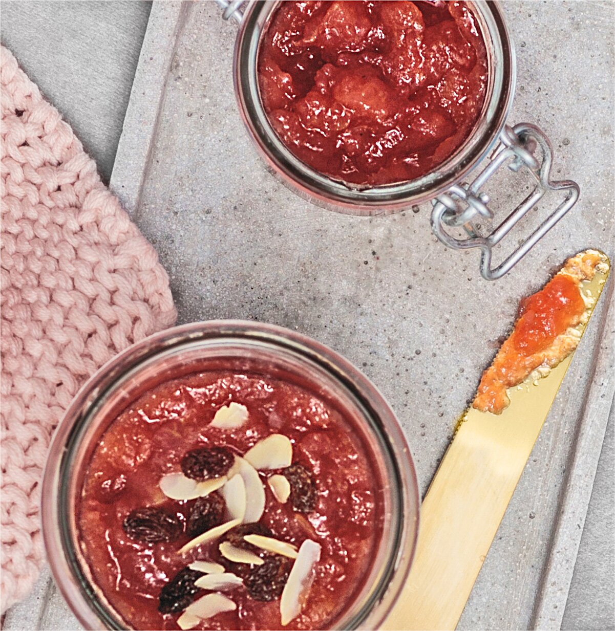Apfel Marmelade mit Red Ruby Früchtetee