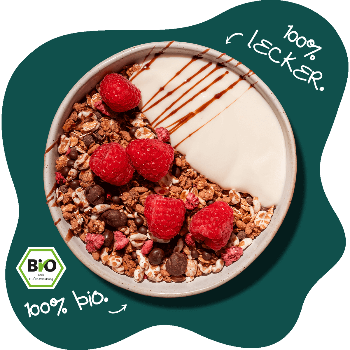 Alle mymuesli Produkte bestehen zu 100% aus Bio-Zutaten.