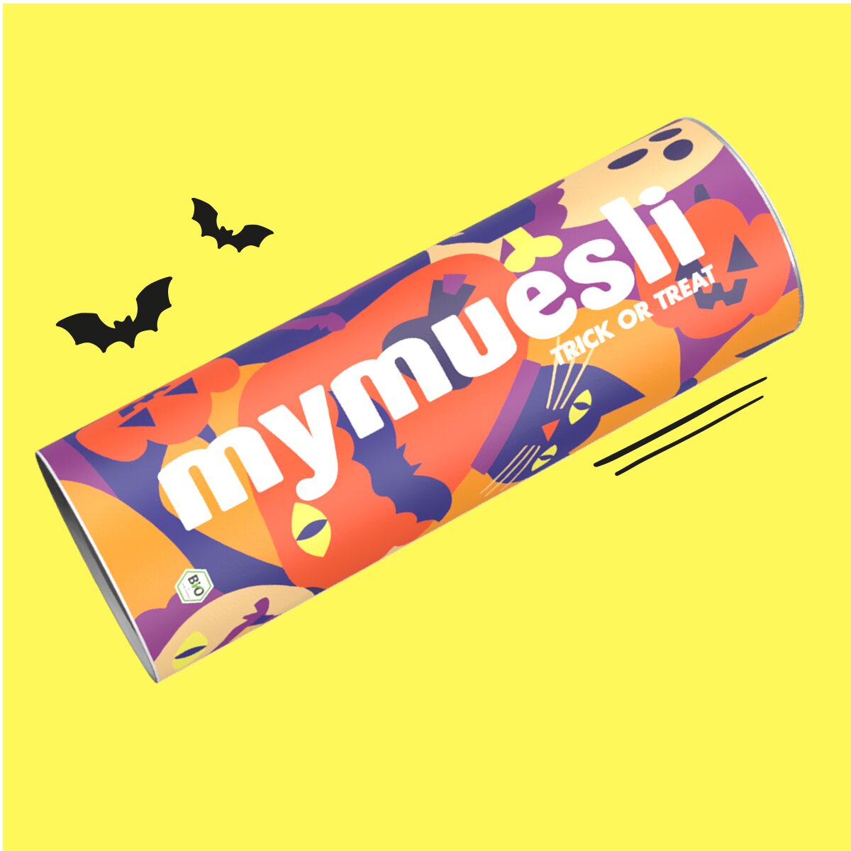 mymuesli Müsli mixen im Trick or Treat Design