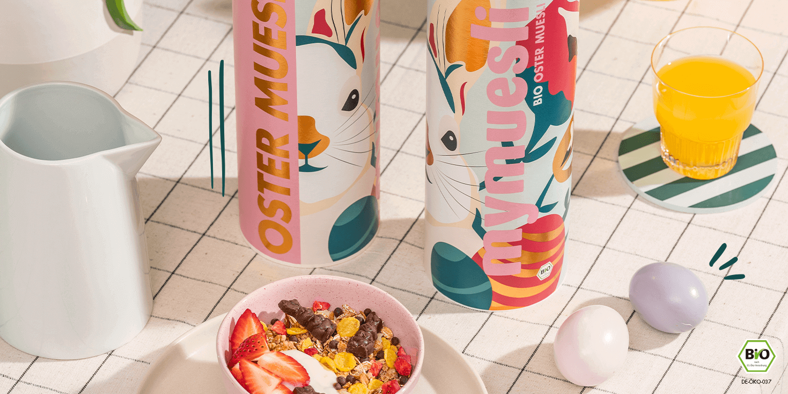 mymuesli Ostern: Entdecke leckeres Bio Oster Müsli und Geschenke!