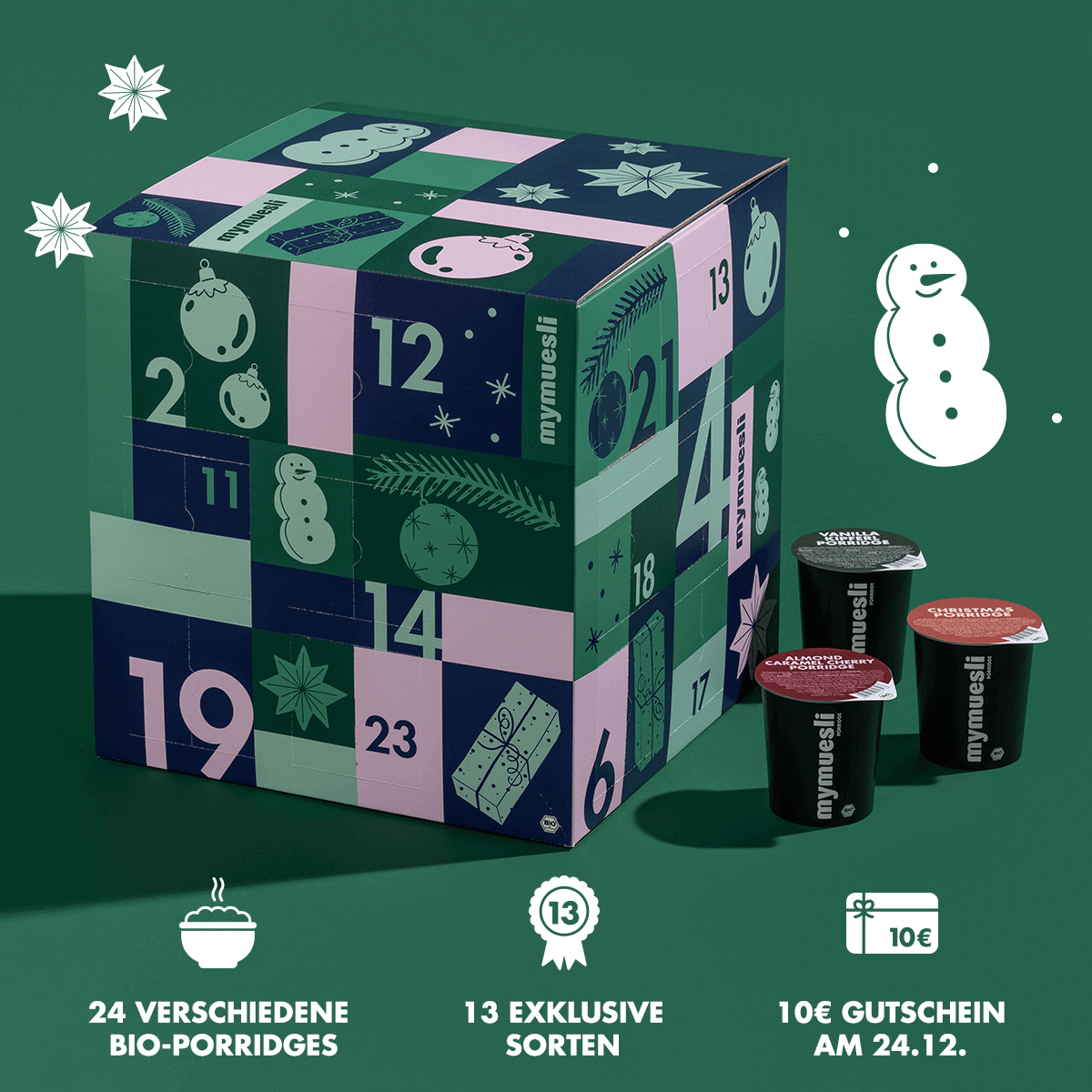 mymuesli Porridge Adventskalender: mit 24 leckeren Porridges