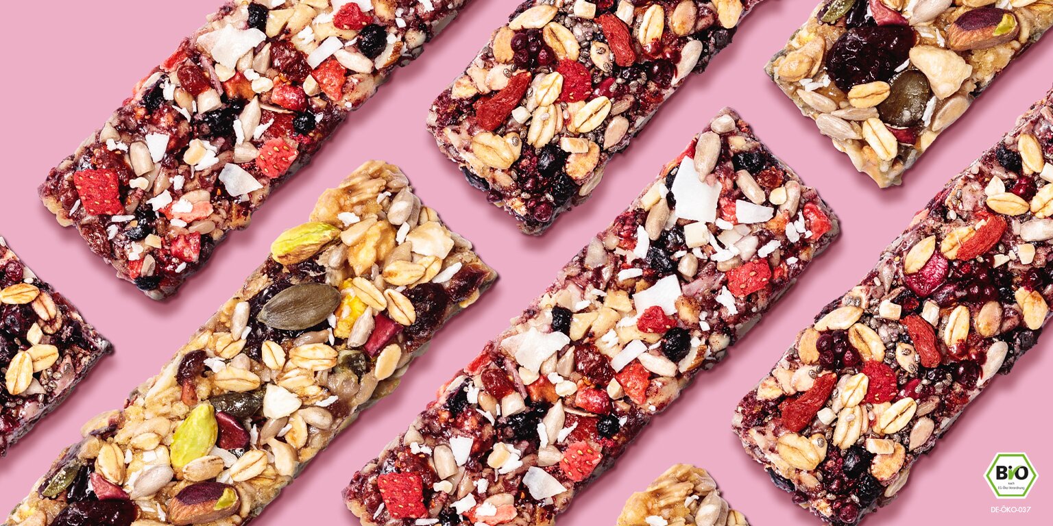 mymuesli Bio Müsliriegel in 6 verschiedenen Sorten in sortenreinen oder gemischten Paketen
