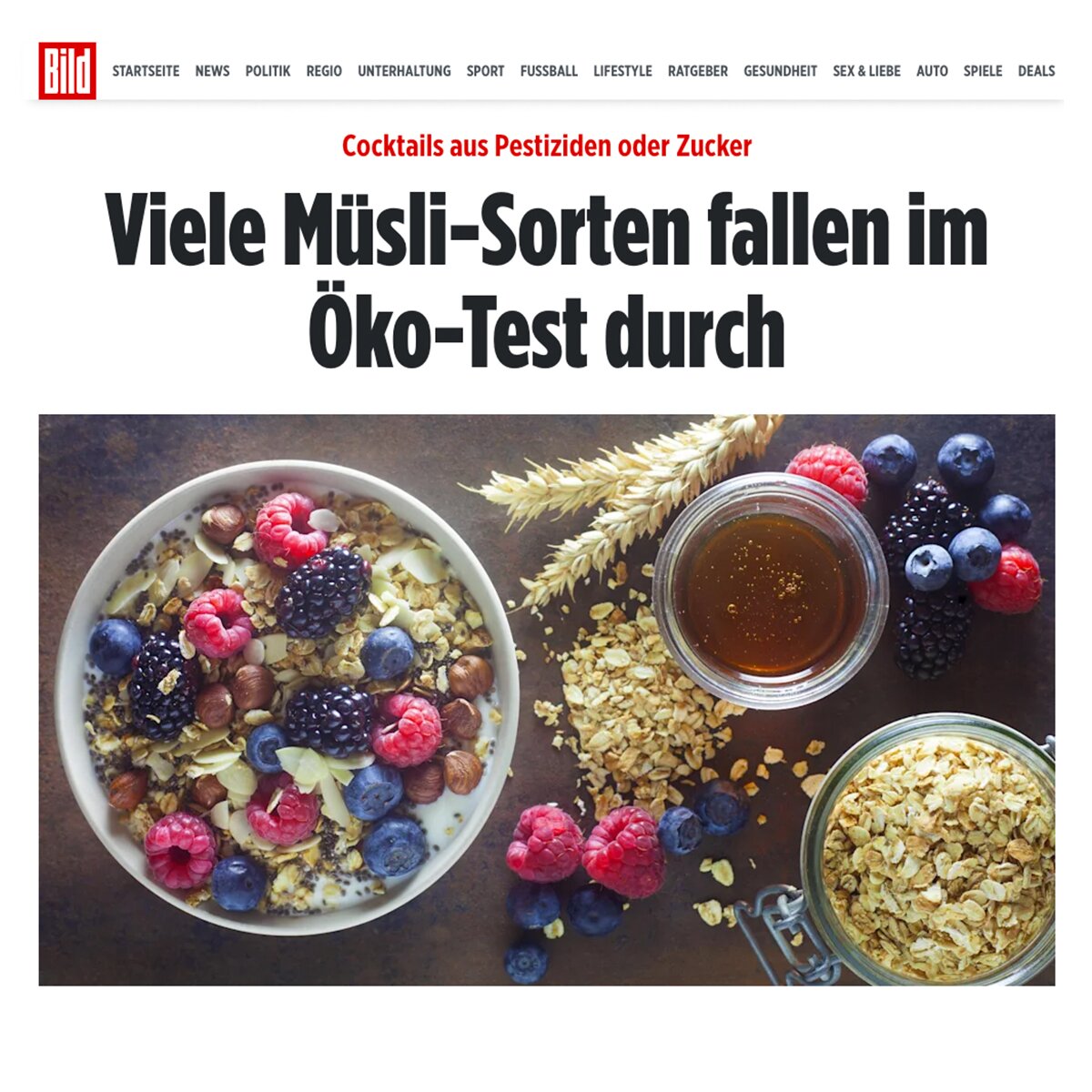mymuesli Müsli im Öko-Test: erhält die Note 