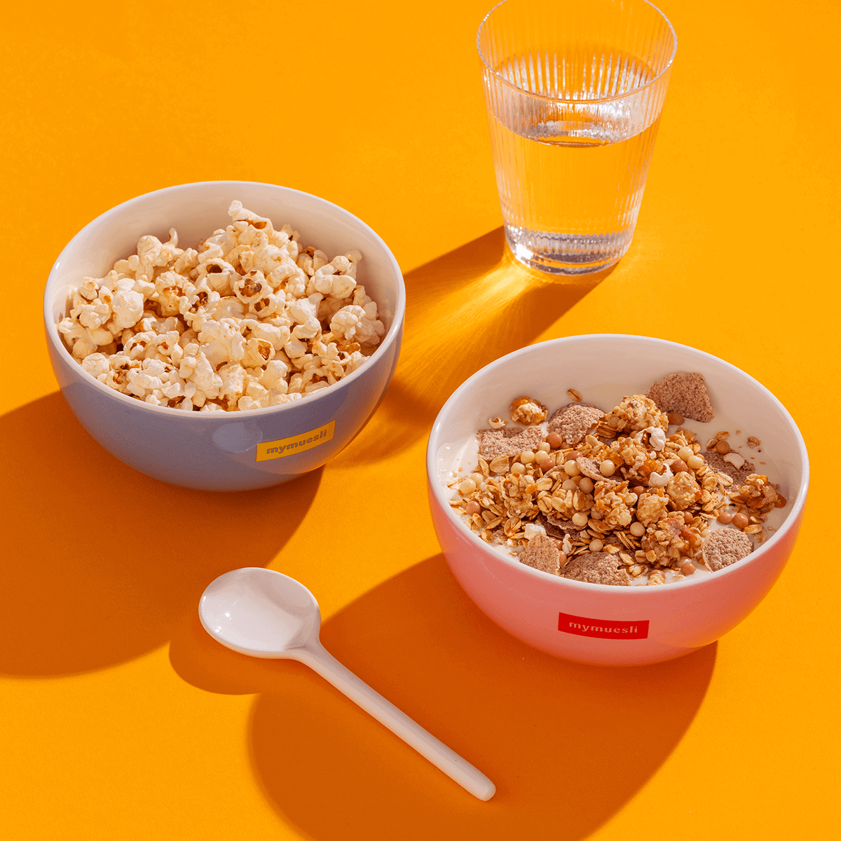 mymuesli Müslischalen Set in Rosa und Blau