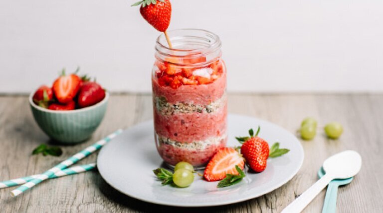 Rezept für vegane fruchtige Smoothie Bowl