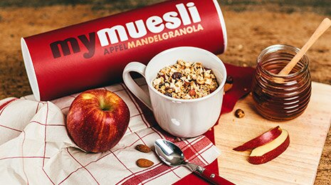 Mit dem Apfel-Mandel-Granola lässt sich sogar Mandelkuchen backen