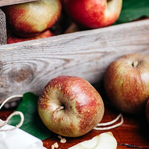 Am besten für frischen Apfelkuchen sind natürlich knackige heimische Äpfel, zum Beispiel Boskoop.