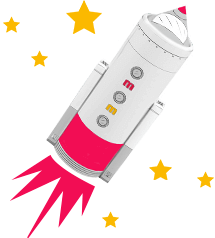 Bastelbogen für Kinder Rakete
