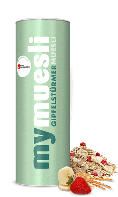 Bergsportler brauchen viel Energie - Das Gipfelstürmer-Müsli ist dafür der perfekte Begleiter